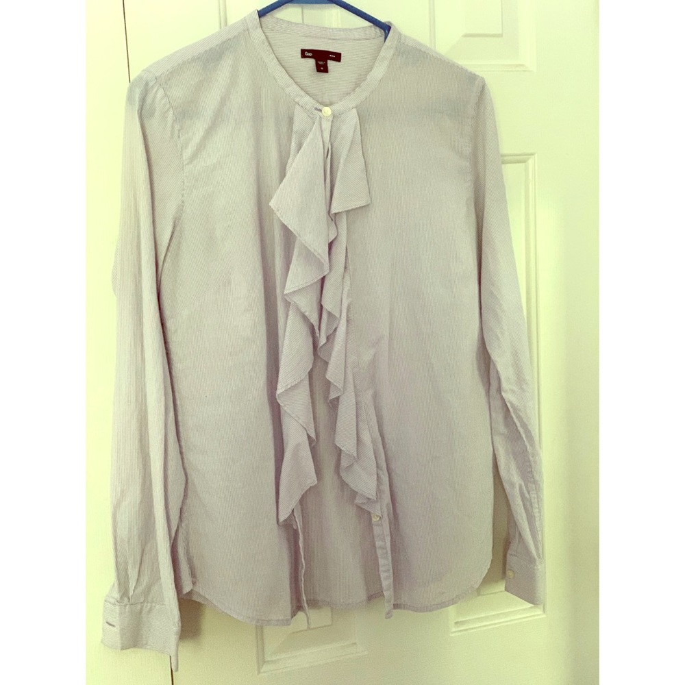 Pinstripe Gap Blouse